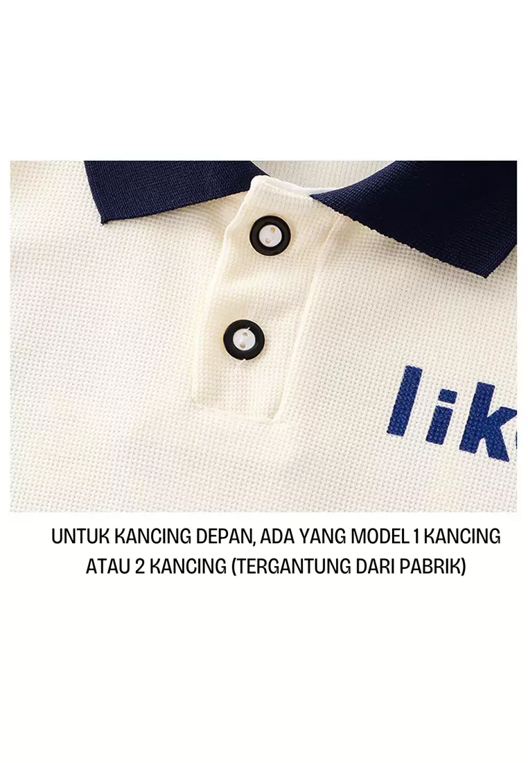 Wakakids Setelan Baju Anak Kerah Oblong Lengan Pendek Kaos Polo Set Celana Harian Rib Cotton Likes 4433 Venrz Lime