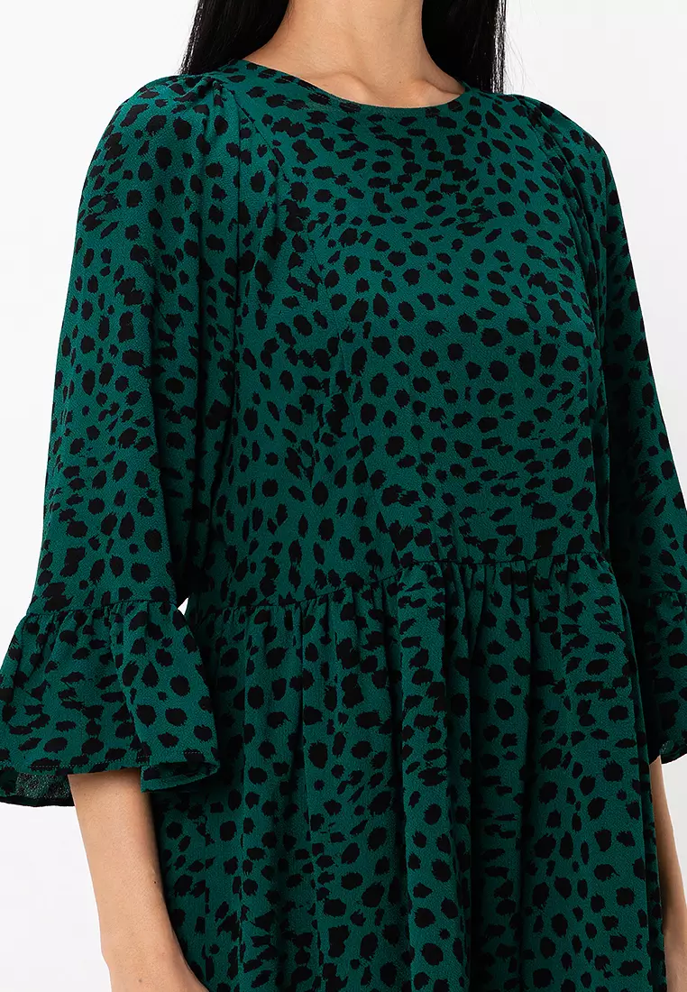 Batwing Sleeve Smock Mini Dress