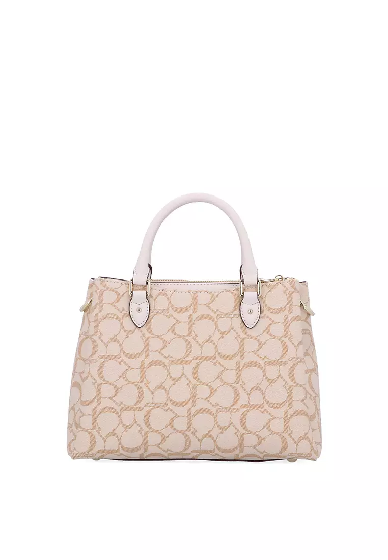 Medium Beige Carlo GEO Top Handle