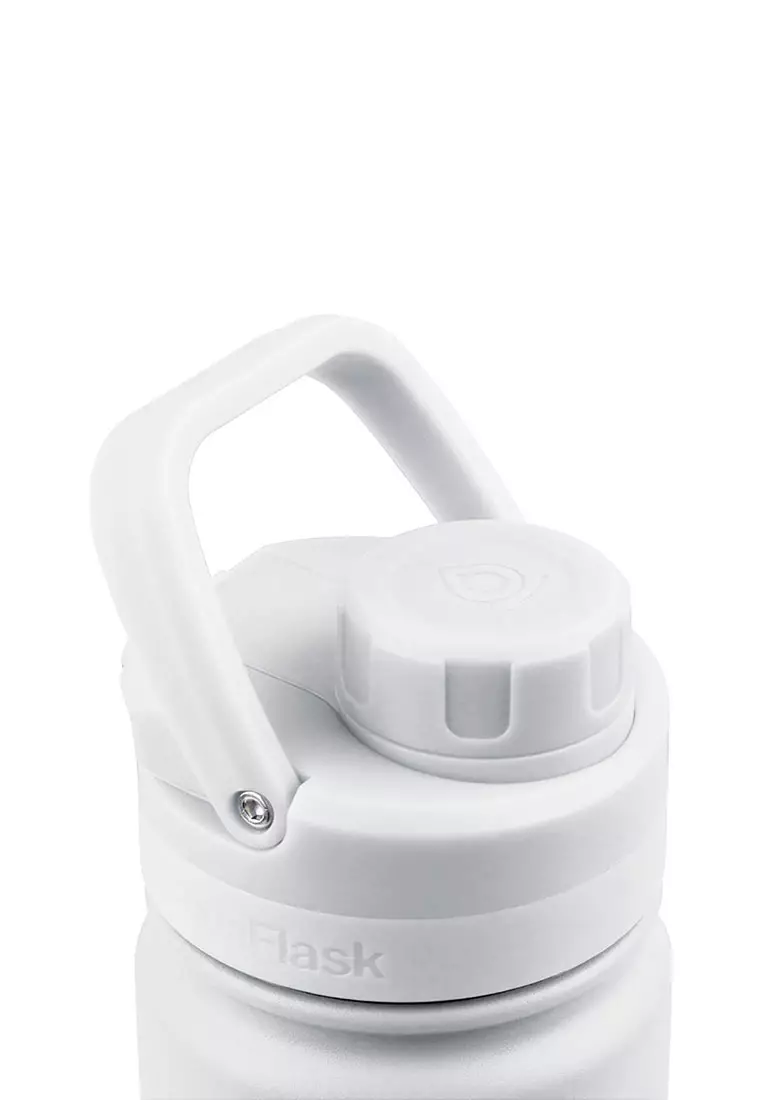 18oz Arctic White New Sports Lid Bottle Wide Mouth Vacuum Insulated Stainless Steel Drinking Water Bottle