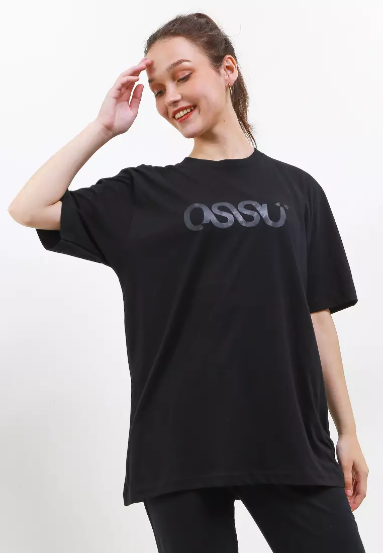 Ossu T-Shirt Ossu Logo Basic Full Black Cotton Combed