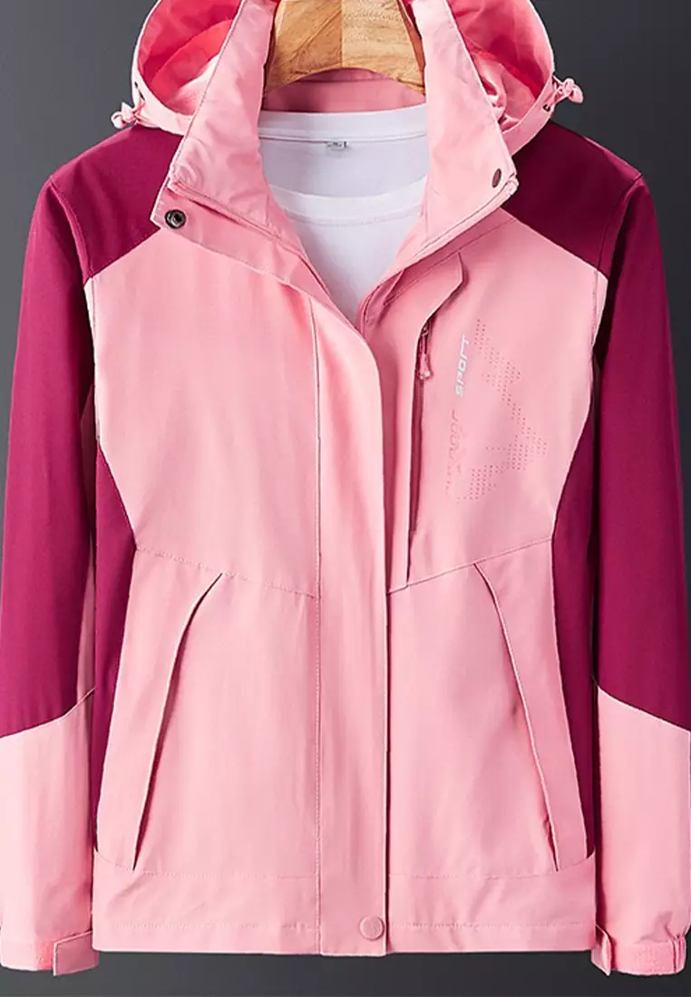 womens pink anorak