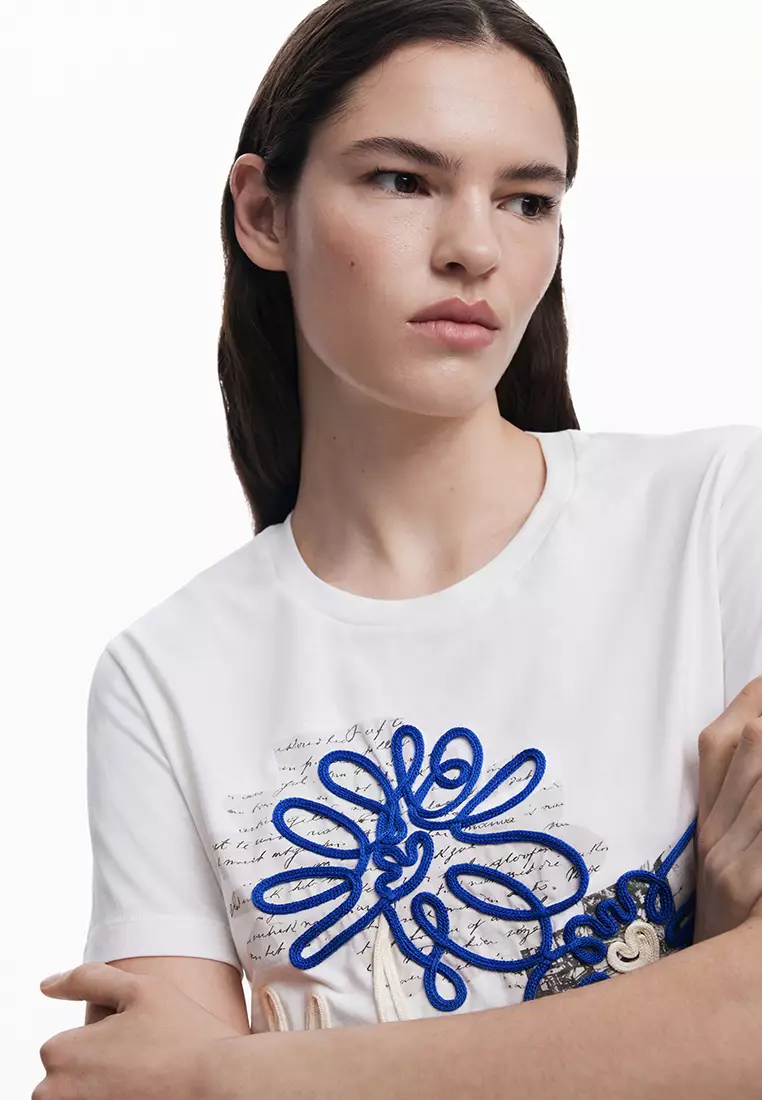 Floral lace T-shirt