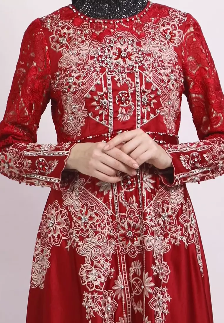 Bibiq Gamis Satin Brokat