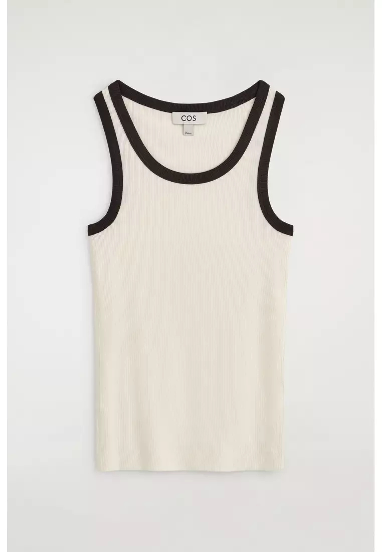 RIBBED COTTON TANK TOP