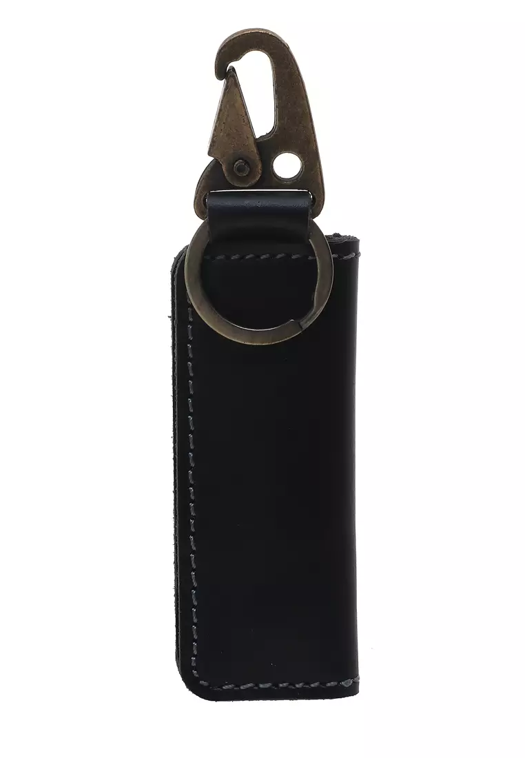 Elgreno Dompet STNK Mobil Motor Lipat Dua Fashion Pria Handmade Material Genuine Leather Kulit 314 ORIGINAL - Black