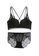 ZITIQUE black Women's Double Thin Straps Cross-back Lace Floral Pattern Lingerie Set (Bra and Underwear) - Black 7FCC4USE10C10AGS_1