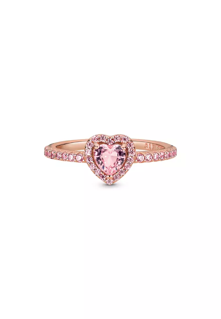 Sparkling Elevated Heart Ring