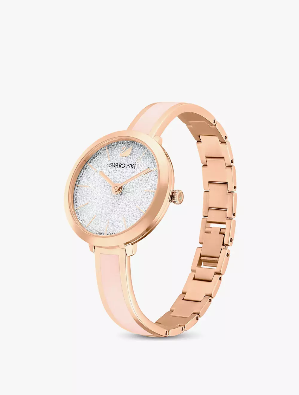 Crystalline Delight Watch, Metal Bracelet, Pink, Rose Gold-Tone Finish - Pink