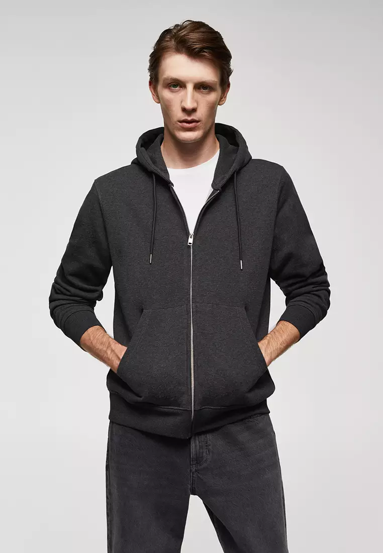 Buy MANGO Man Cotton Zip Up Hoodie 2024 Online ZALORA Singapore