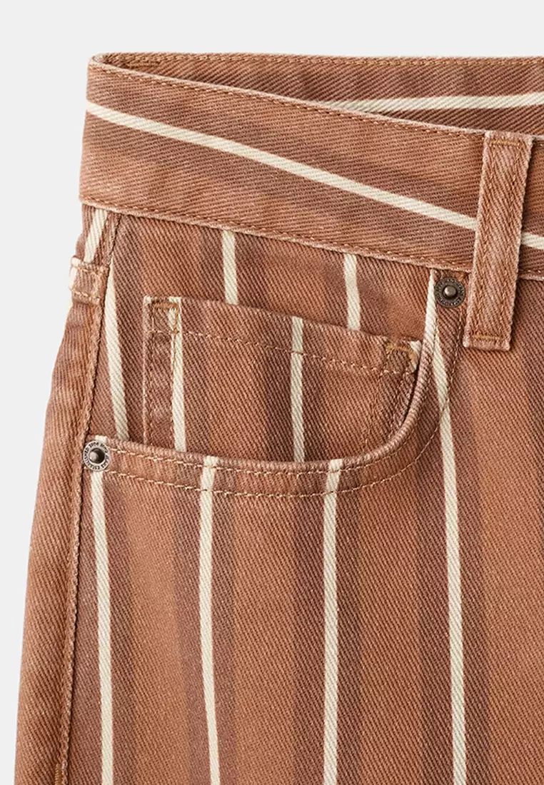 Straight Striped Jeans