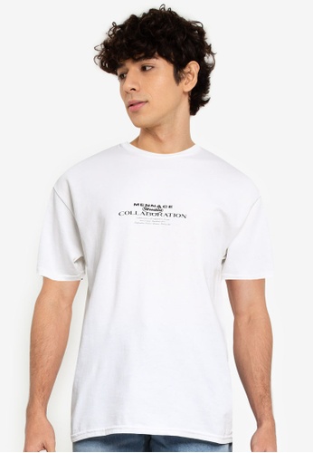 Mennace white Collaboration Regular T-Shirt 1D194AA42D56BAGS_1