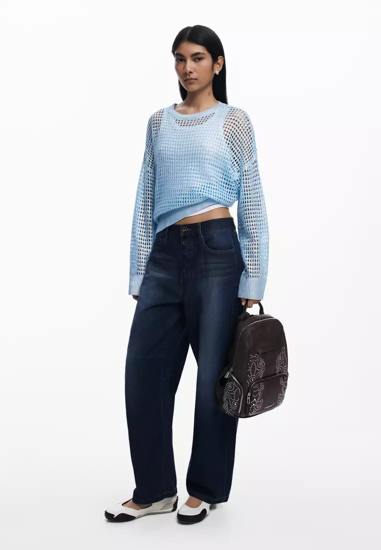 Small backpack with studded pockets