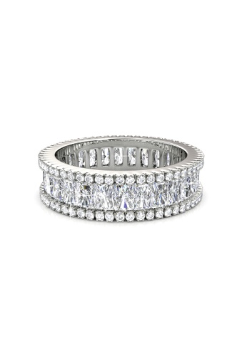 Buy Her Jewellery Glamour Lock Ring White Gold Online On Zalora Singapore