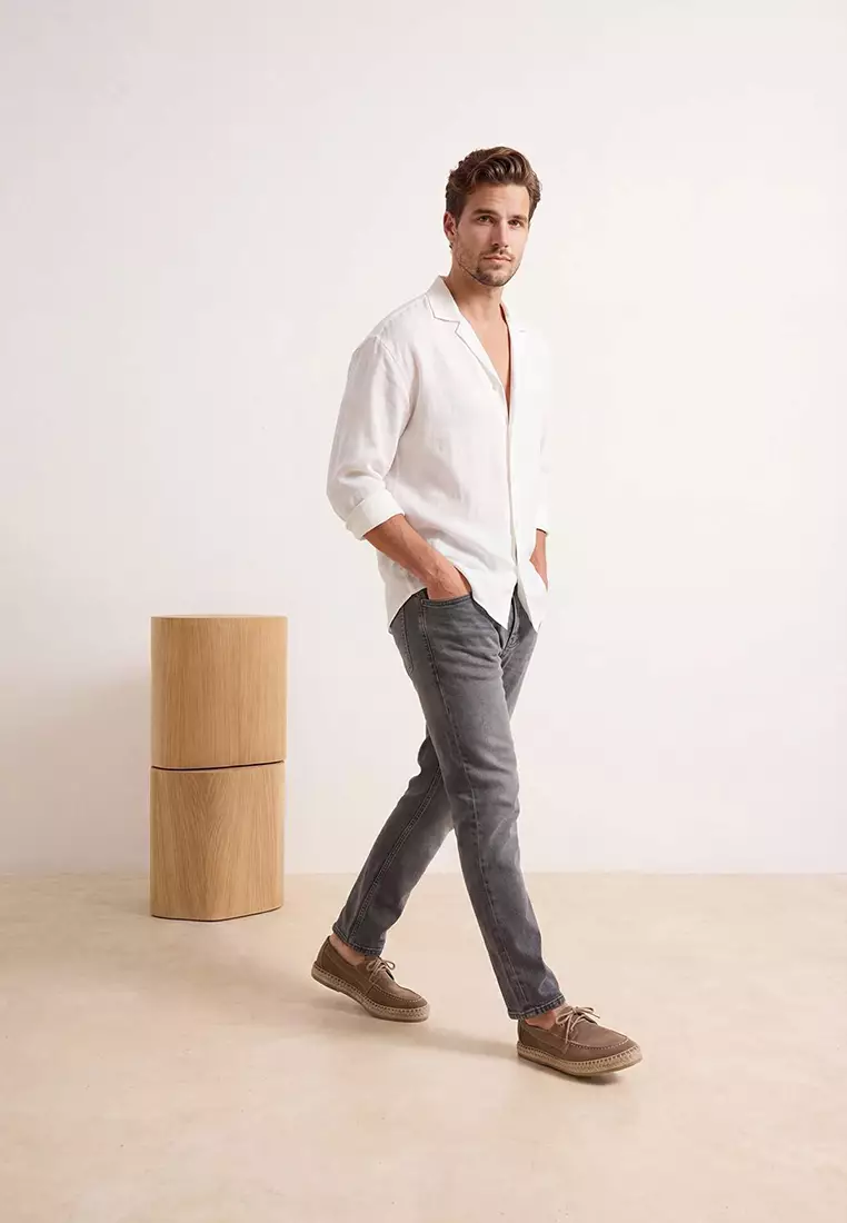Slim Fit Stretch Fabric Denim Pants Jeans