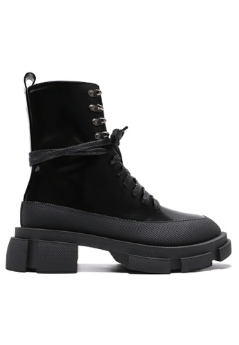 Twenty Eight Shoes black Platform Lace Up Martin Boots YLT2020-5 A1A25SH66D488FGS_1