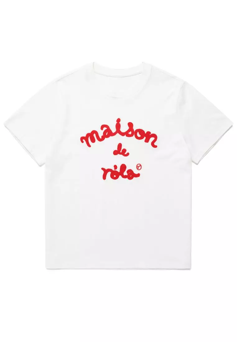 Maison De Rola Embroidery T-Shirt White