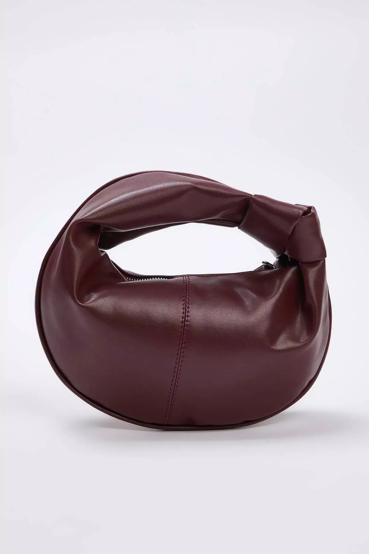 Burgundy Women'S Mini Size Oval Shoulder Bag Takss25Oc00068