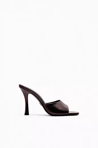 Heeled mules zara clearance
