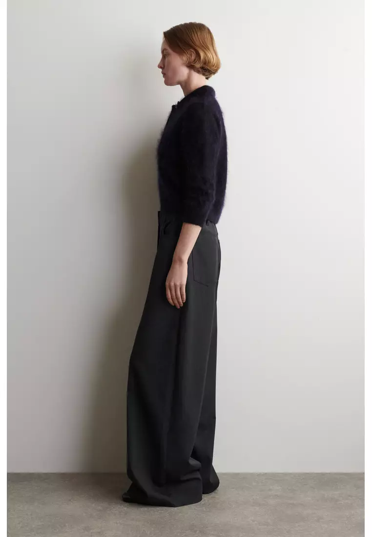BRUSHED MERINO WOOL POLO JUMPER