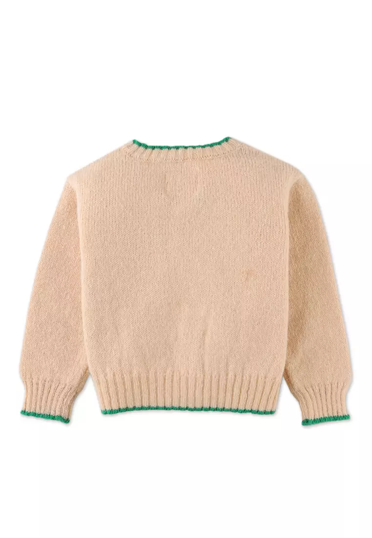 Baby Boys Wana Banana Embro & Monkey Intarsia Cardigan