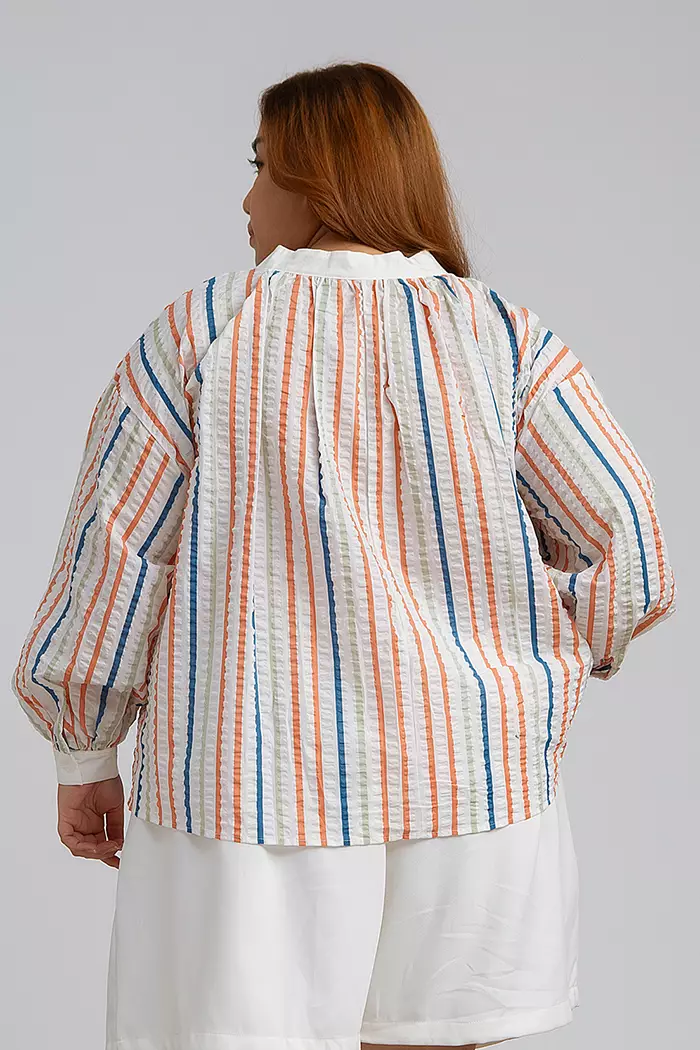 COTTONINK - Atasan Blouse Wanita Multicolor Striped Coulter #SummerCollection