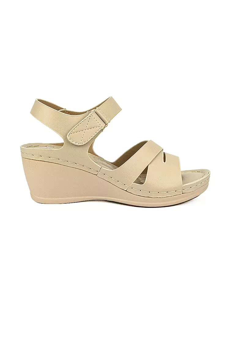 Discount on Mario D' boro Runway  shoes - SKU: Women's Wedge Sandals LW 25699 Bone C44