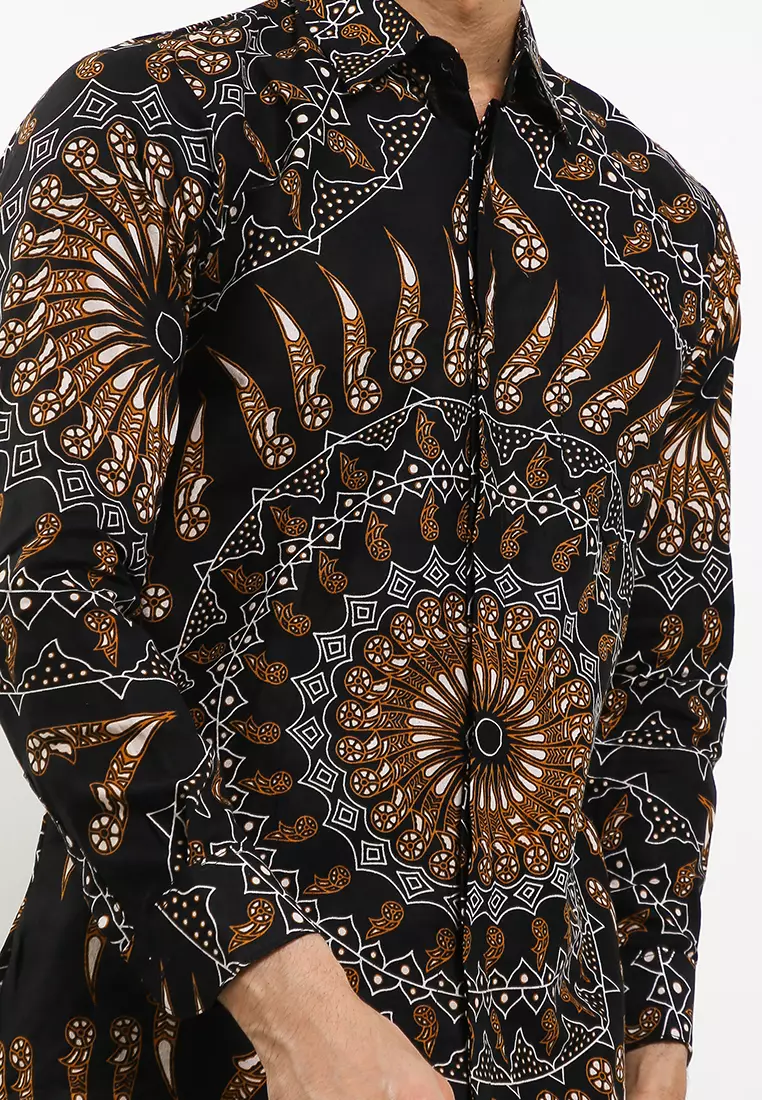 Krispatih Kemeja Batik Premium Pria Casual Modern Lengan Panjang