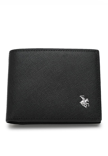 Swiss Polo black Genuine Leather RFID Short Wallet FB418AC60D8D4FGS_1
