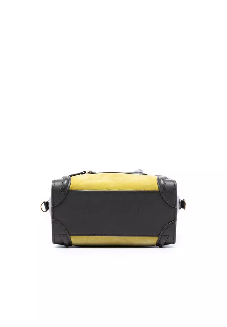 Pre-Loved Celine Nano Tricolor Leather Luggage Tote