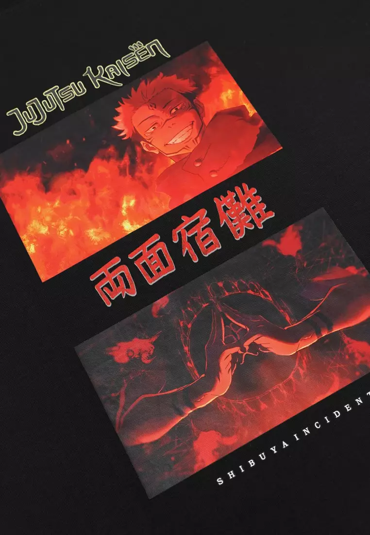 3Second x Jujutsu Kaisen T-Shirt Short Sleeve Regular Fit Cotton Shibuya Incident 44 180226