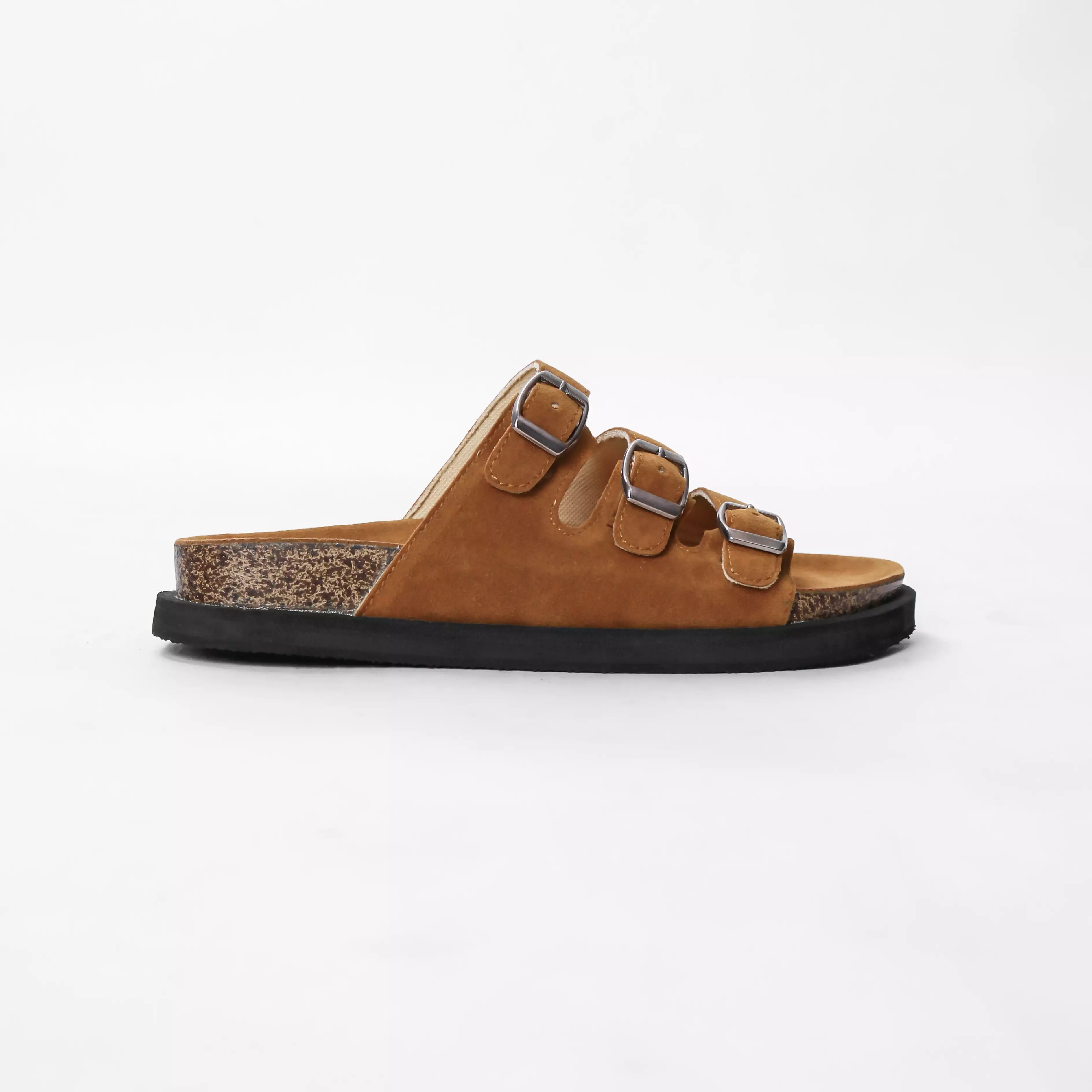 Pamole - Sandal Wanita Kekinian Sandal Flat Wanita Sendal Wanita - Lava Series - Coklat