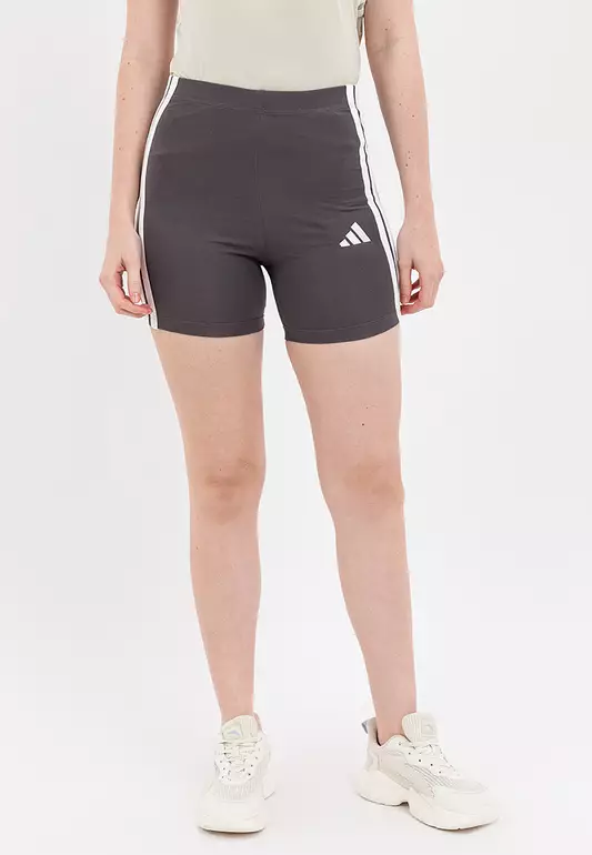 Essentials 3-Stripes High Waisted Biker Shorts