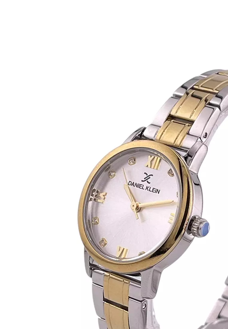 Watch Match Women Analog Watch DK.1.13773-3 Gold Stainless Steel Strap w. 2 Changeable Leather Straps