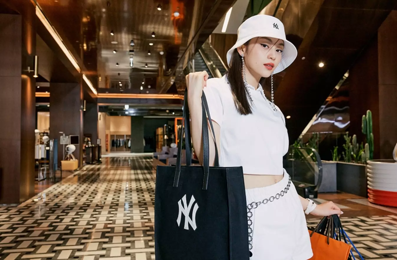 MLB CANVAS TOTE BAG BLACK NEW YORK YANKEES