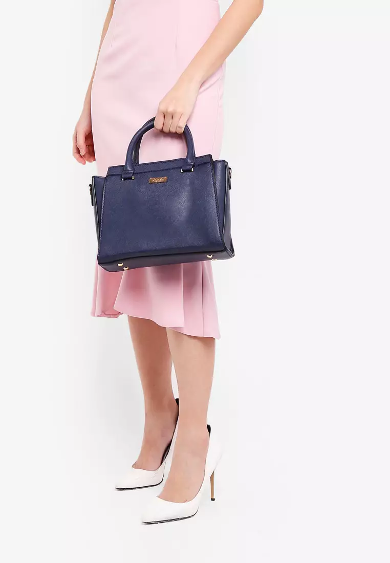 Saffiano Convertible Top Handle Bag