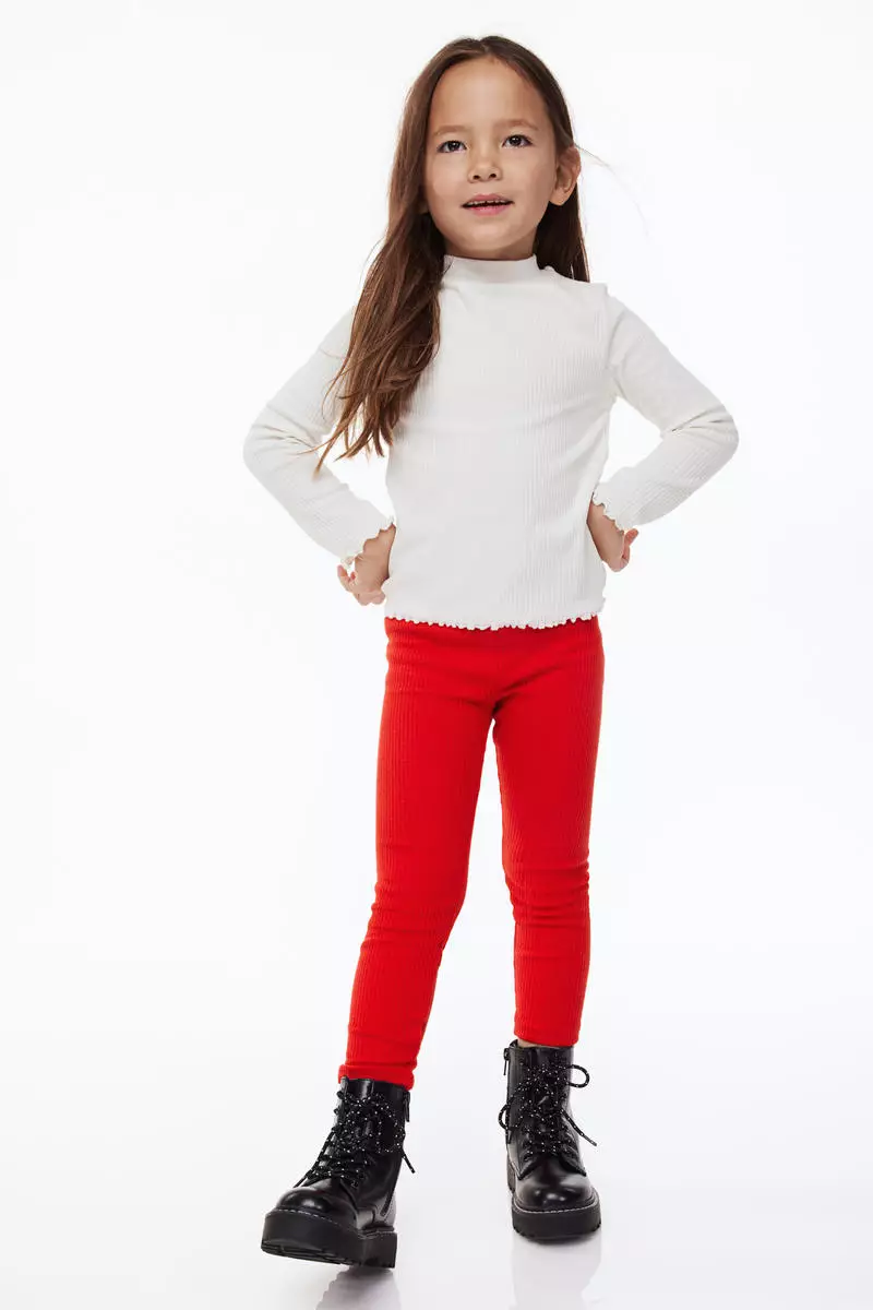 Next girls red on sale leggings