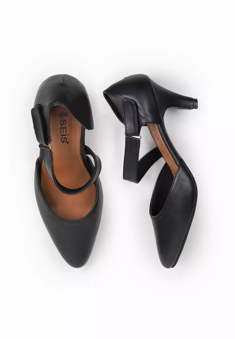 Seis Vaia Sepatu High Heels Wanita 7 cm-BLACK