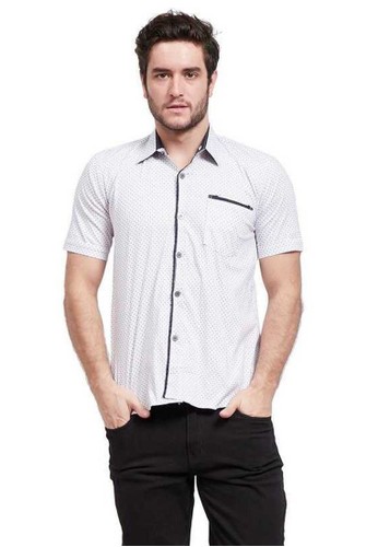 Jual Hamlin Martin Men Shirt Baju Kemeja Motif Corak List Lengan