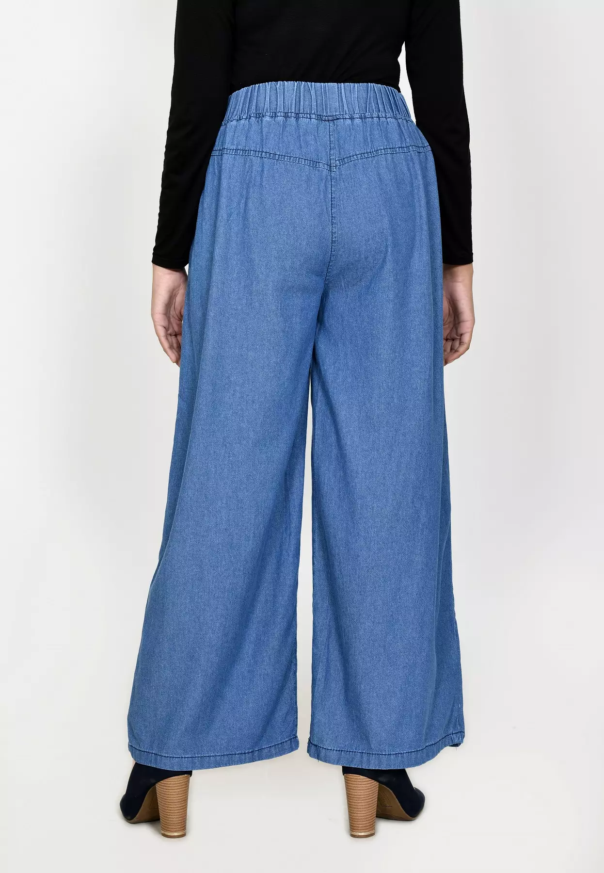 BUY 1 GET 1 FREE Denim Palazzo Kelly LIGHT BLUE + Kulot Korduroy HIJAU