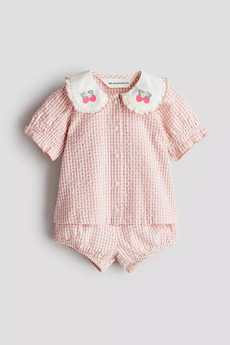 2-piece cotton seersucker set