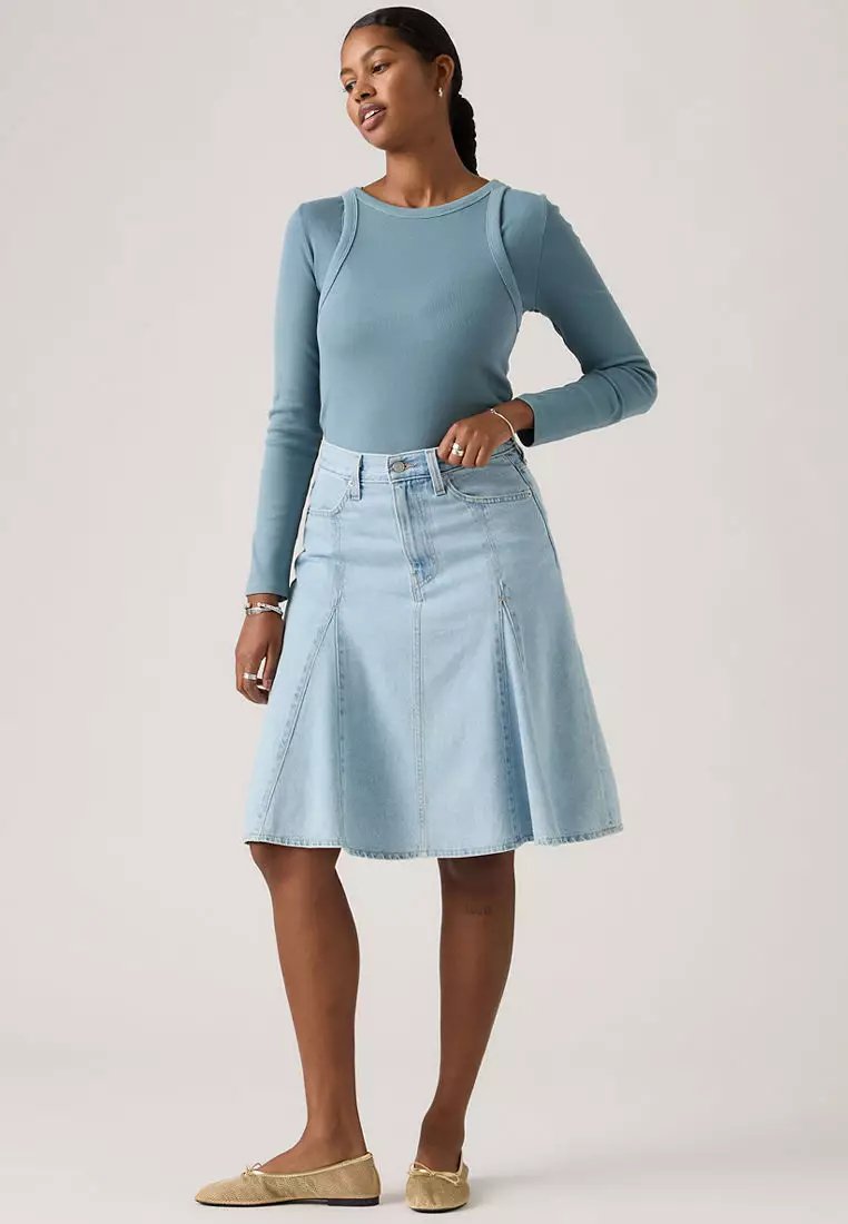 Levi's® Women's Godet Knee-Length Skirt (005N8-0003)