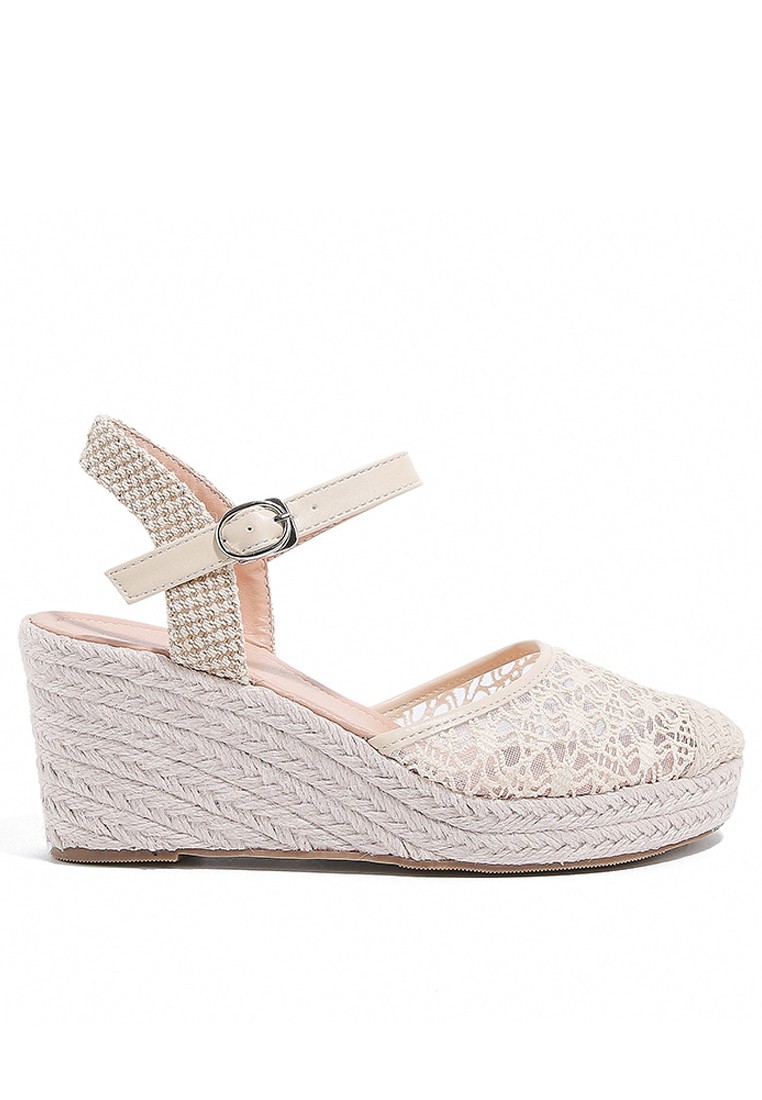 7.5CM Hollowed Linen Wedge Espadrilles WTY158-6