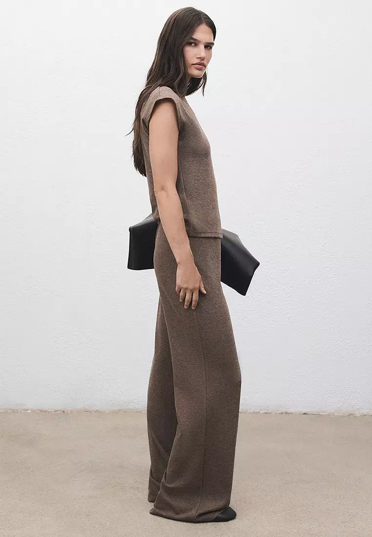 Knitted Trousers With Elastic Waistband