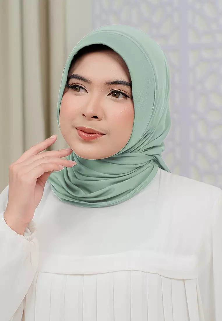 HIJAB INSTAN SOFTPAD AMEENA - CYAN