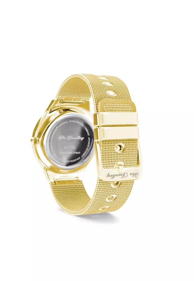 Gold watch mesh store
