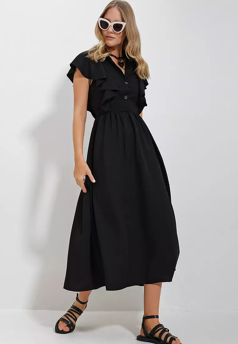 Ruffle Midi Dress