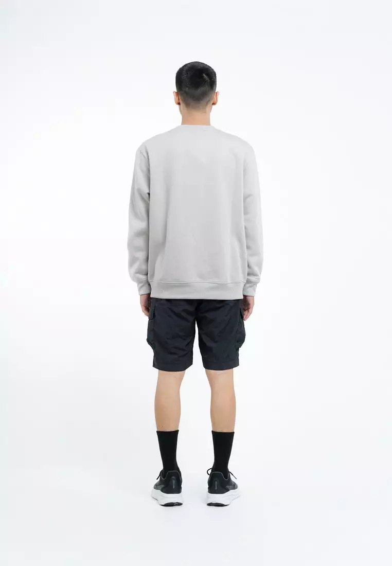 3Second Men's Jacket Crewneck Sweatshirt Regular Fit Fleece Aeron HP-C140325