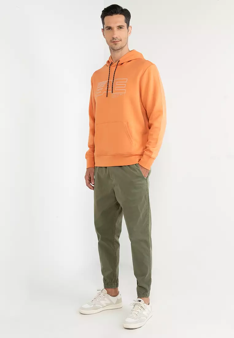 White hot sale orange hoodie