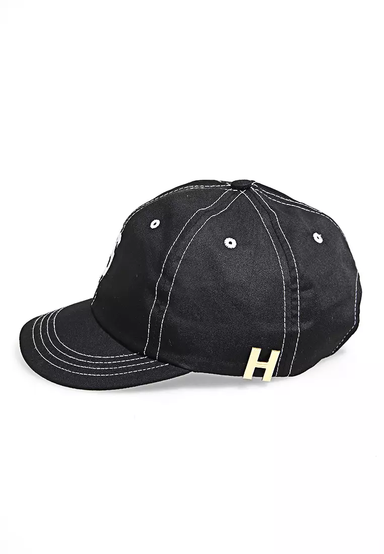 Gemp Topi Snapback Aksesoris Fashion Pria Wanita Bordir Huruf S Resizable Strap Material Drill ORIGINAL - Black White